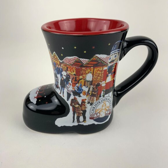 Christkindlmarket Chicago 2024 Black Boot Mug Christmas Market Pre-Owned - Picture 3 of 6